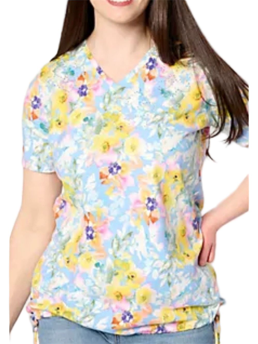 300. WOMENS QUACKER FACTORY 3X DETAIL TOP